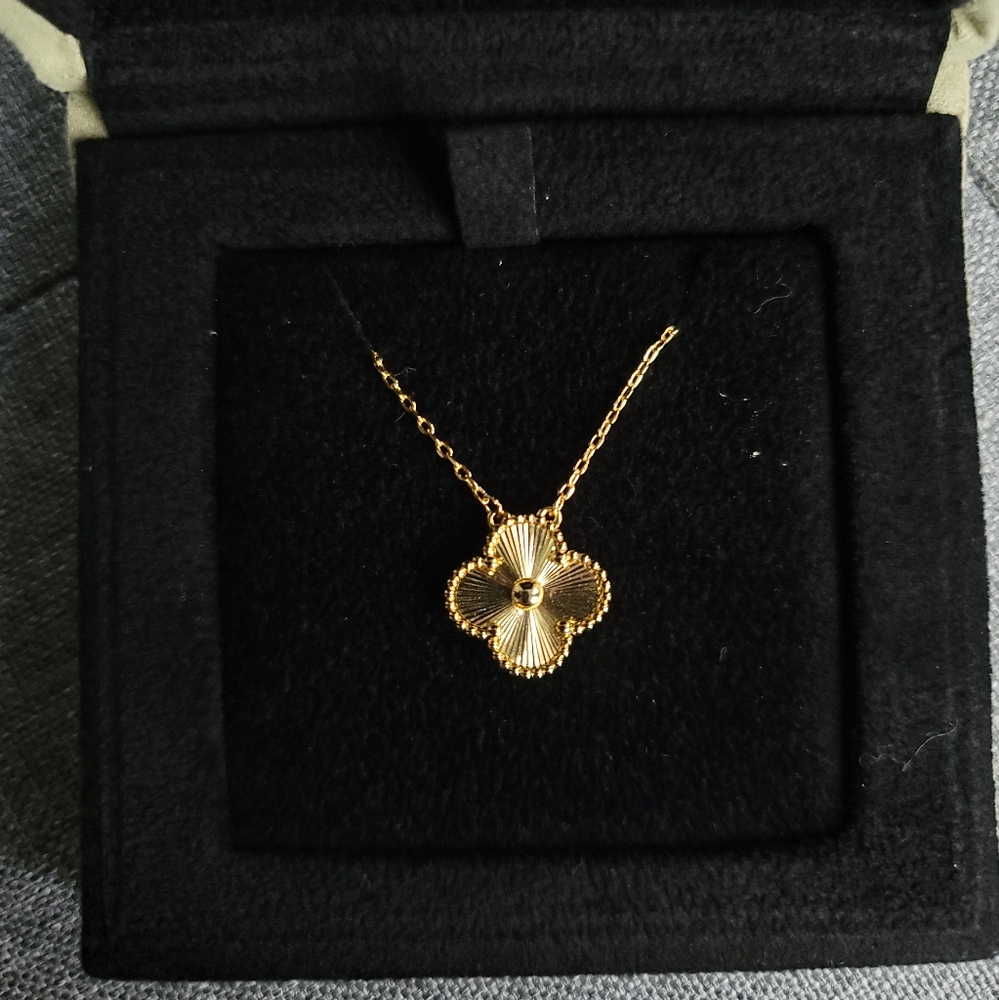 VCA inspired gold necklace